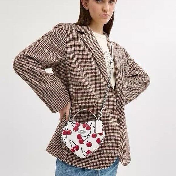 NWT Limited Coach Heart Crossbody Bag With Cherry Print CAB06 - Picture 7 of 10